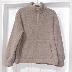 American Eagle 1/4 Zip Pullover, Sherpa